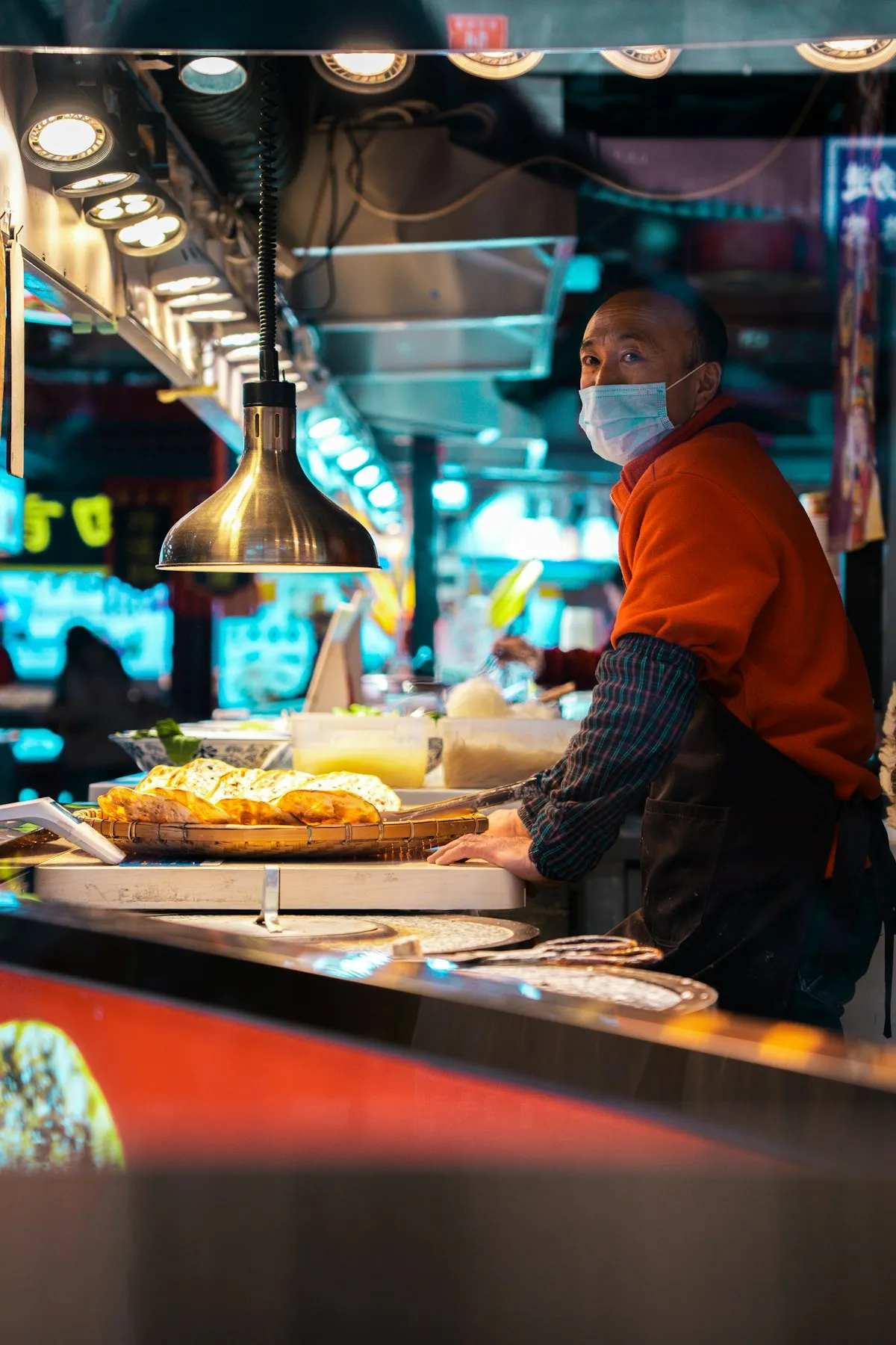 Alipay QR code payment at a street food vendor in China