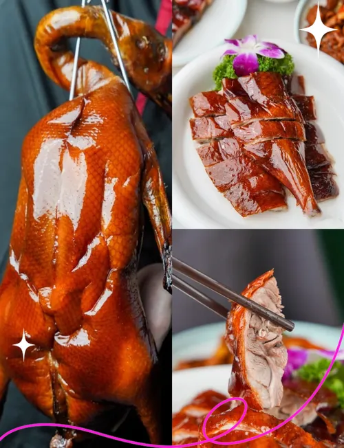 Cantonese Roast Goose — paper-crisp skin, juicy meat, served with plum sauce