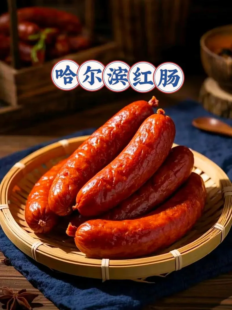 Harbin Red Sausage — smoky red sausage alongside Dalieba bread